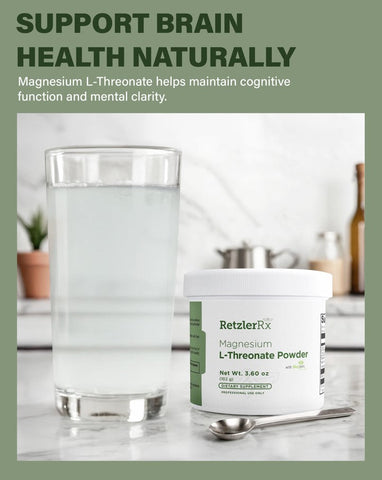 Neuro Magnesium L-Threonate Powder – Brain, Memory & Sleep Support | RetzlerRx® UNFLAVORED
