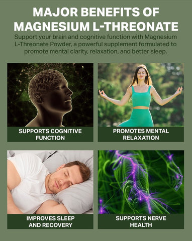 Neuro Magnesium L-Threonate Powder – Brain, Memory & Sleep Support | RetzlerRx® UNFLAVORED