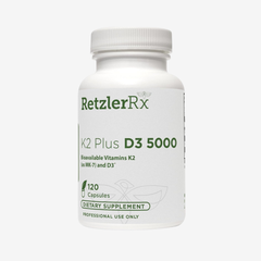 K2-D3 5000 – Bone Density & Cardiovascular Health Support | RetzlerRx®| 60 or 120 Capsules