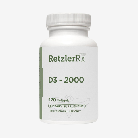 Vitamin D3 2000 IU with Extra Virgin Olive Oil - Bone Health, Immune and Cardiovascular Wellness